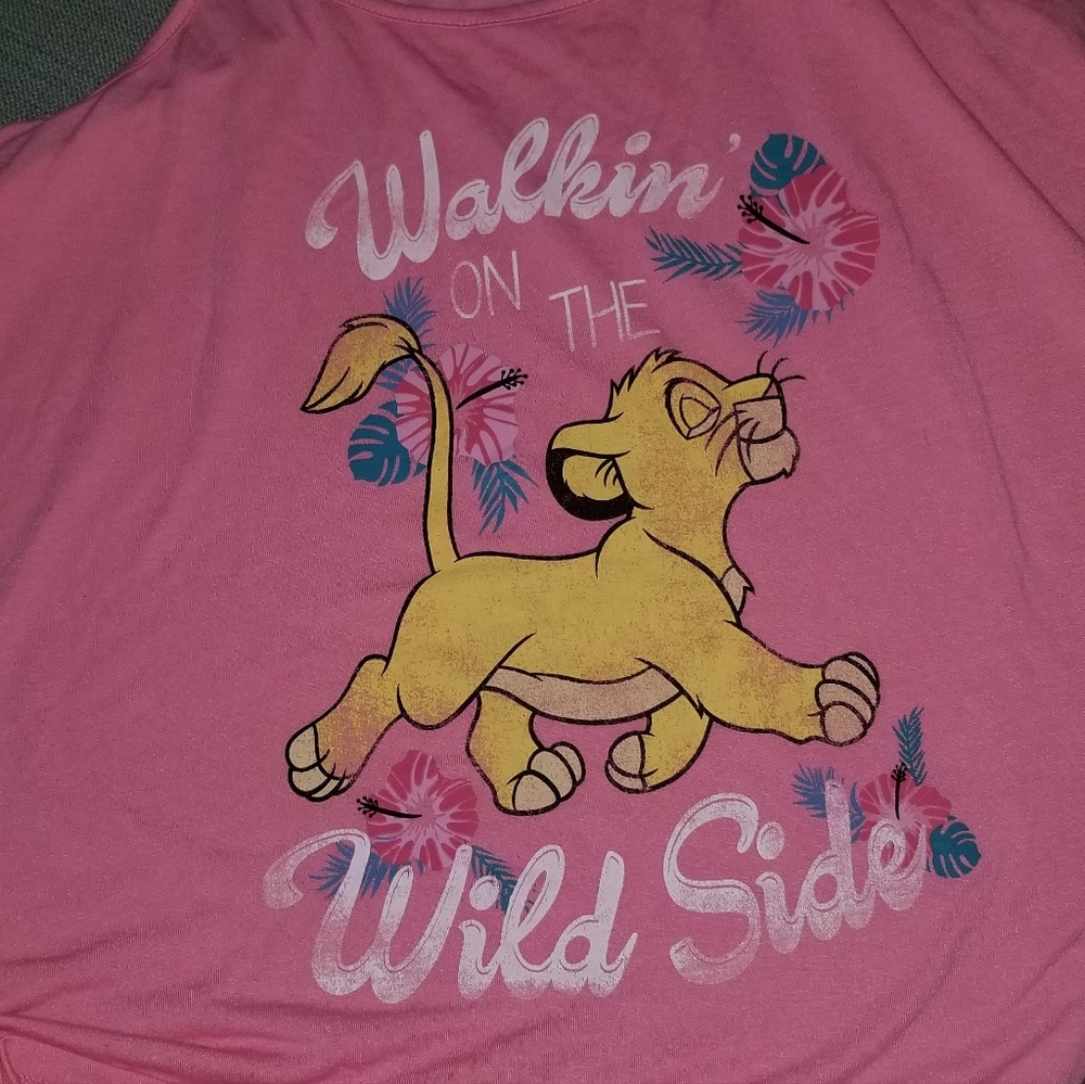 Disney The Lion King Simaba Pijama Top Sleep Wear Sz: Large